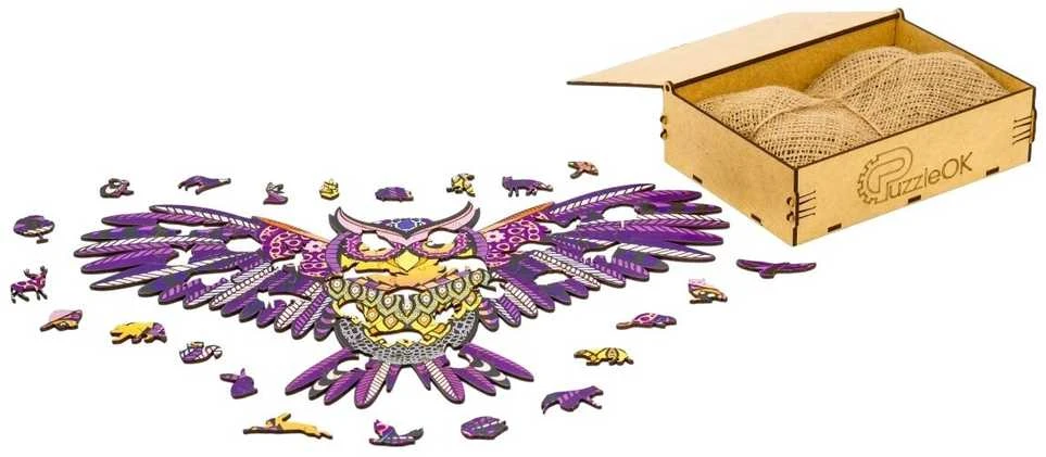 PUZZLEOK medinė dėlionė Magiška pelėda 69 det