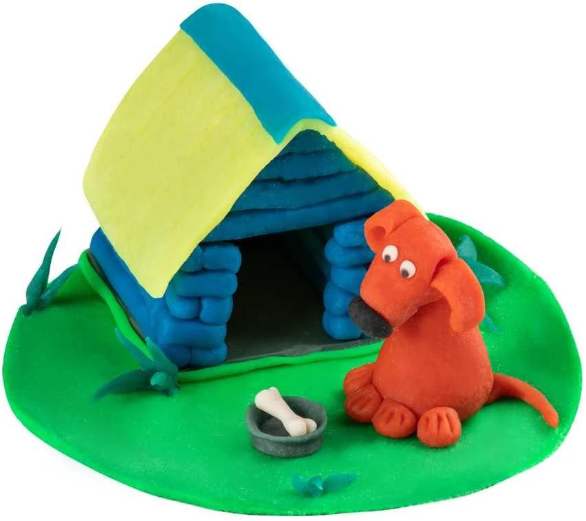 Natūralaus plastilino modelino rinkinys Fantazijų puokštė Genio Kids 20 spalvų