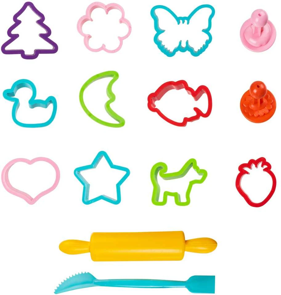 Natūralaus plastilino modelino rinkinys Fantazijų puokštė Genio Kids 20 spalvų