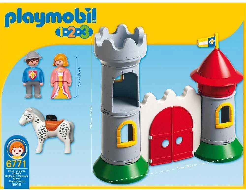 PLAYMOBIL konstruktorius My First 1.2.3. Knight's Castle (pažeista pakuotė)