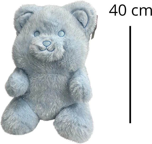 Pliušinius meškiukas, blizgaus kailiuko 40 cm