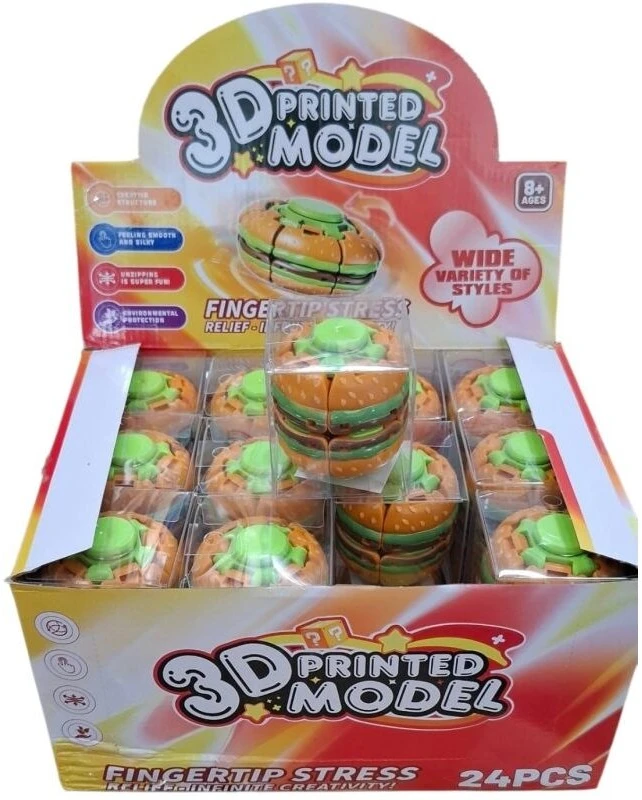 Press Gyroball – hamburger formos sukamasis fidget žaislas
