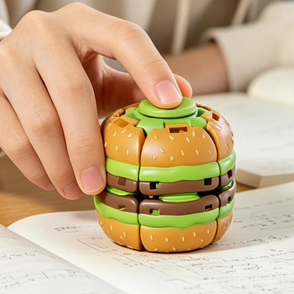 Press Gyroball – hamburger formos sukamasis fidget žaislas