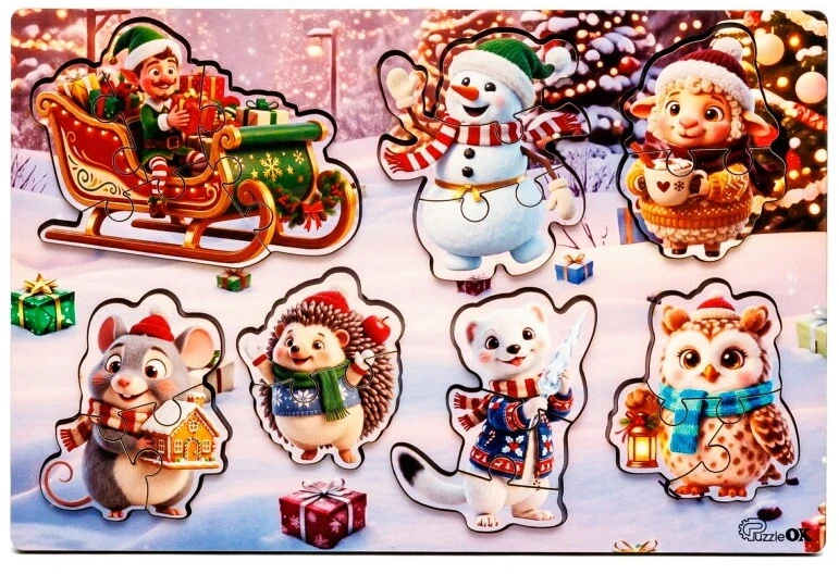 PUZZLEOK dėlionės su išimamomis detalėmis 20 det