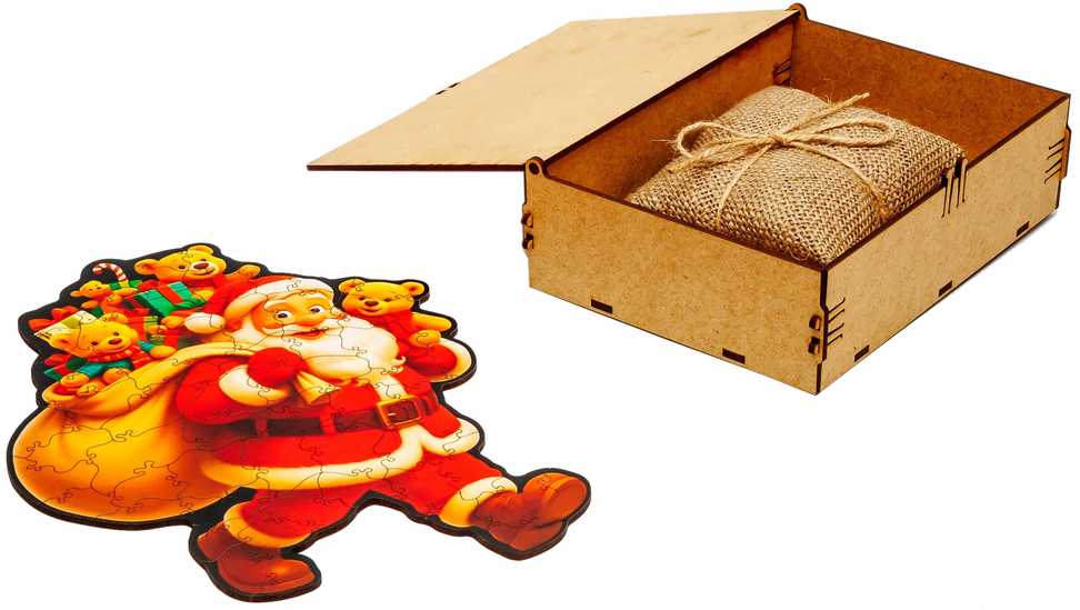 PUZZLEOK medinė dėlionė Kalėdų Senelis 58 detalė