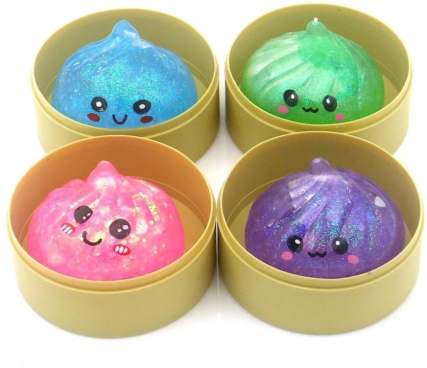 Squishy Dumpling slow rising žaislas su blizgučiais 5,5 cm