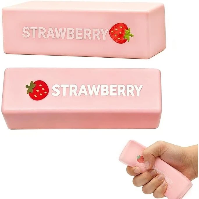 Squishy slow rising žaislas Sviestas braškinis 13 cm