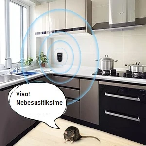 Galinga ultragarsinė pelių, uodų, kitų graužikų ir vabzdžių atbaidymo priemonė ZKnen 6vnt aprašymas - Prekės nuotrauka