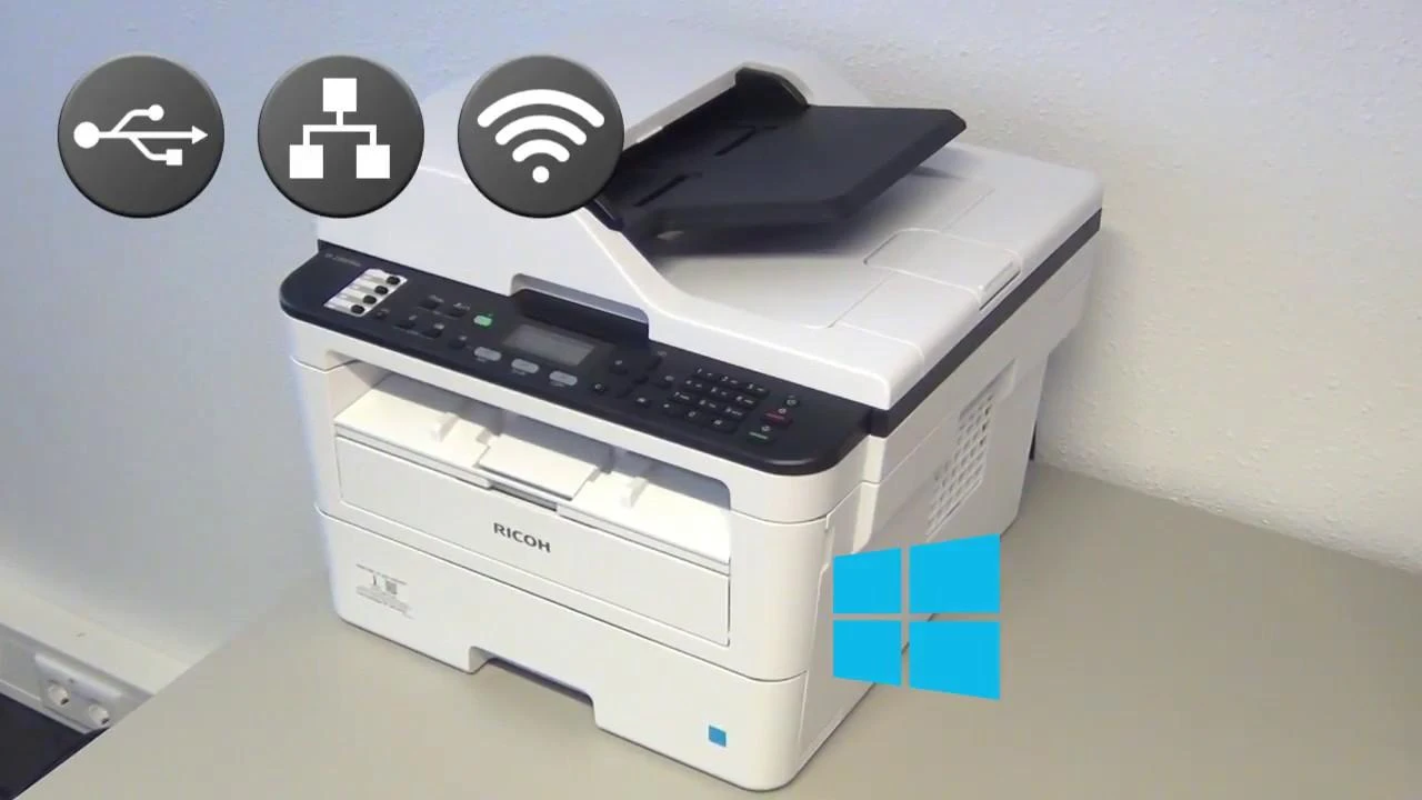 Spausdintuvas Ricoh SP230SFNW daugiafunkcinis lazerinis įrenginys su WIFI ir tinklu