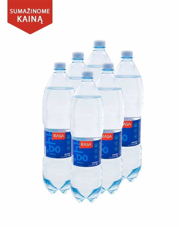 Uab Druskininku Rasa Rasa LIGHT natūralus gazuotas mineralinis vanduo, 1,5l x 6 vnt
