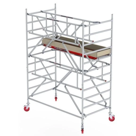 Altrex Mobilus aliuminio bokštelis RS 42 su trikampiu stabilizatoriumi - atrama (4,20 m)