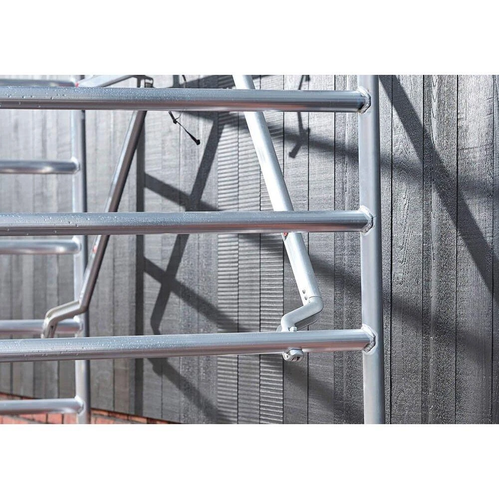 Altrex Mobilus aliuminio bokštelis RS 42 su trikampiu stabilizatoriumi - atrama (12,20 m)