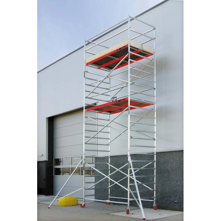 Altrex Mobilus aliuminio bokštelis RS 42 su trikampiu stabilizatoriumi - atrama (6,20 m)