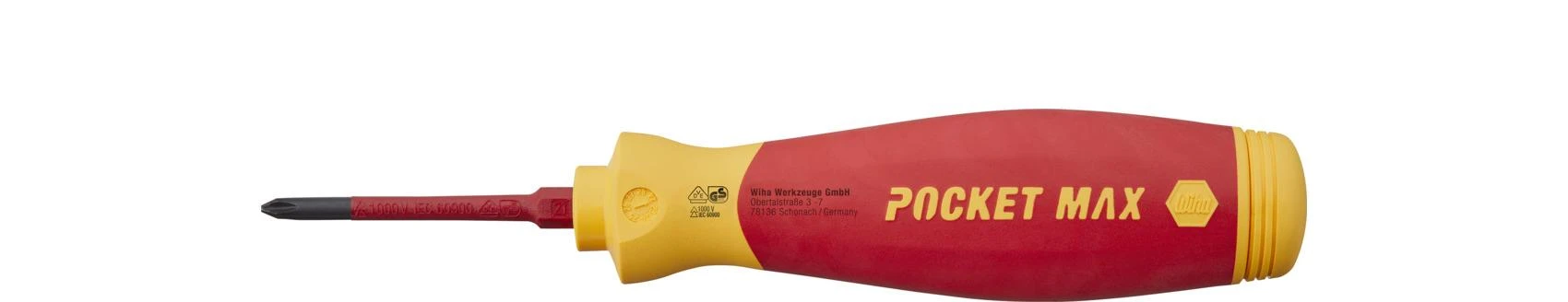 Atsuktuvas su antgaliais (4 vnt.) WIHA PocketMax® 1000V, Elektrikams