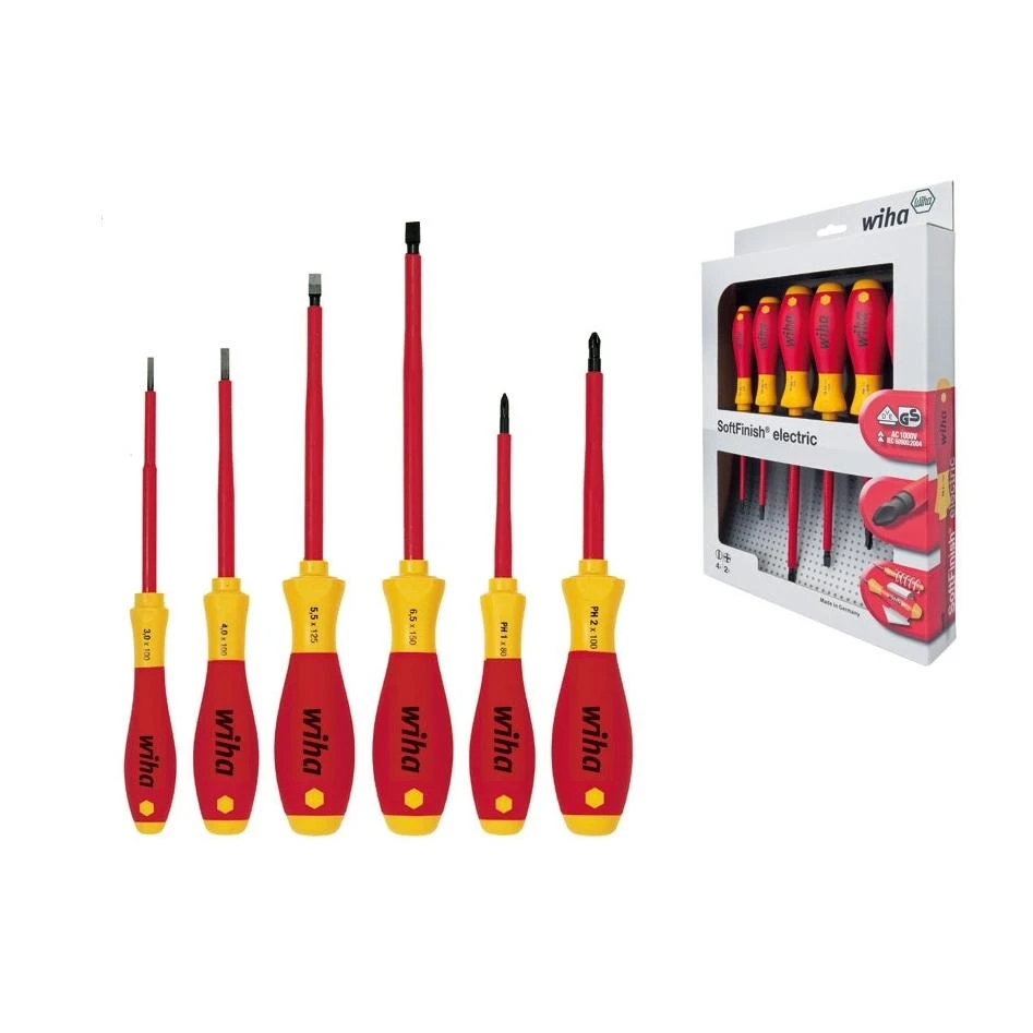 Atsuktuvų rinkinys elektrikui WIHA SoftFinish Phillips (6 vnt.)