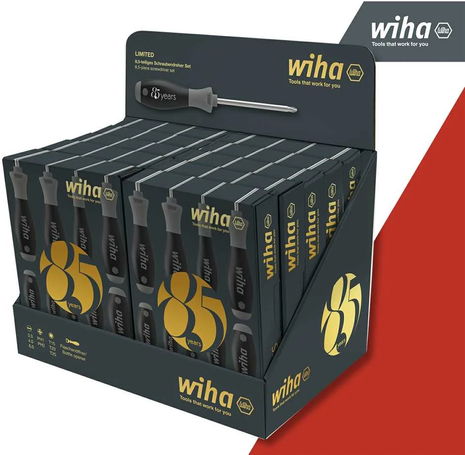Atsuktuvų rinkinys Wiha SoftFinish® 85 metų proga, riboto leidimo, Phillips, TORX® 8,5 vnt.