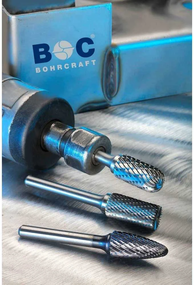 Grąžtas Bohrcraft Kietmetalio frezų rinkinys B/ D/ G formos Ø 6 mm (3 vnt.)