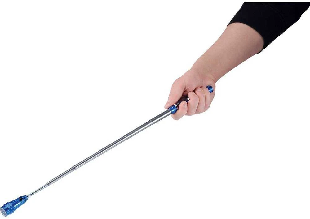Heyco HEYTEC teleskopinis LED žibintuvėlis 170-570 mm, mėlynas