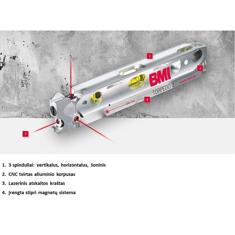 Lazerinis gulsčiukas BMI Torpedo 3