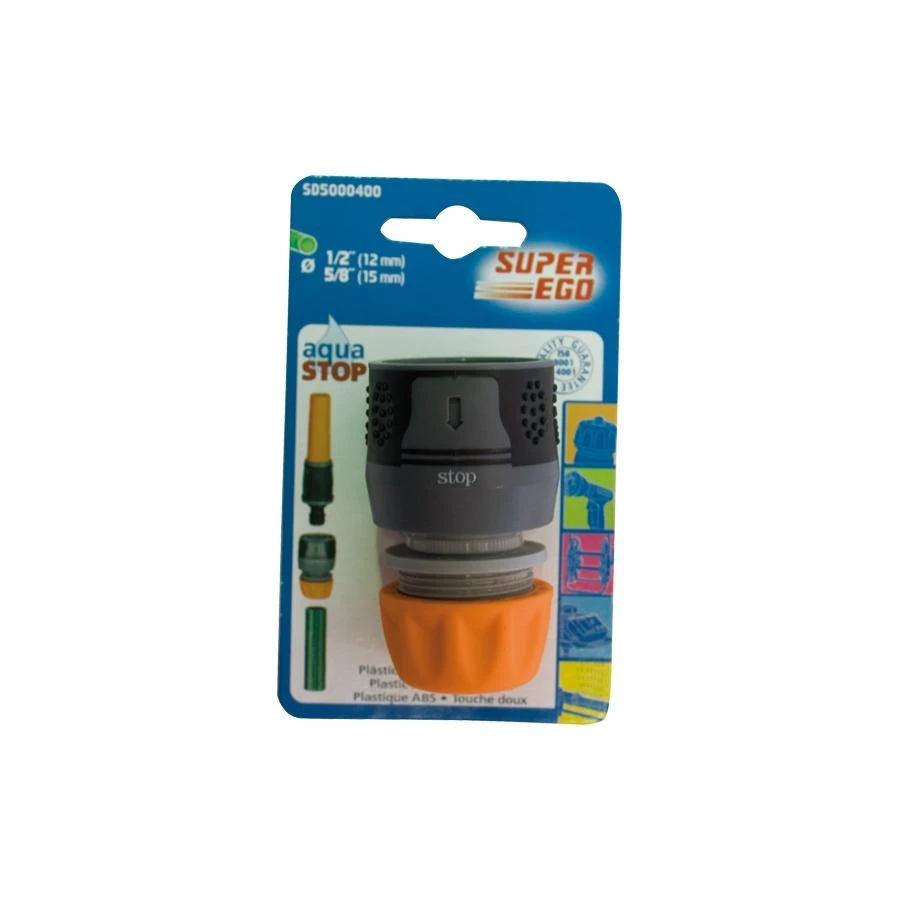 Žarnos adapteris Super Ego AQUASTOP (1/2-5/8; 12-15 mm)