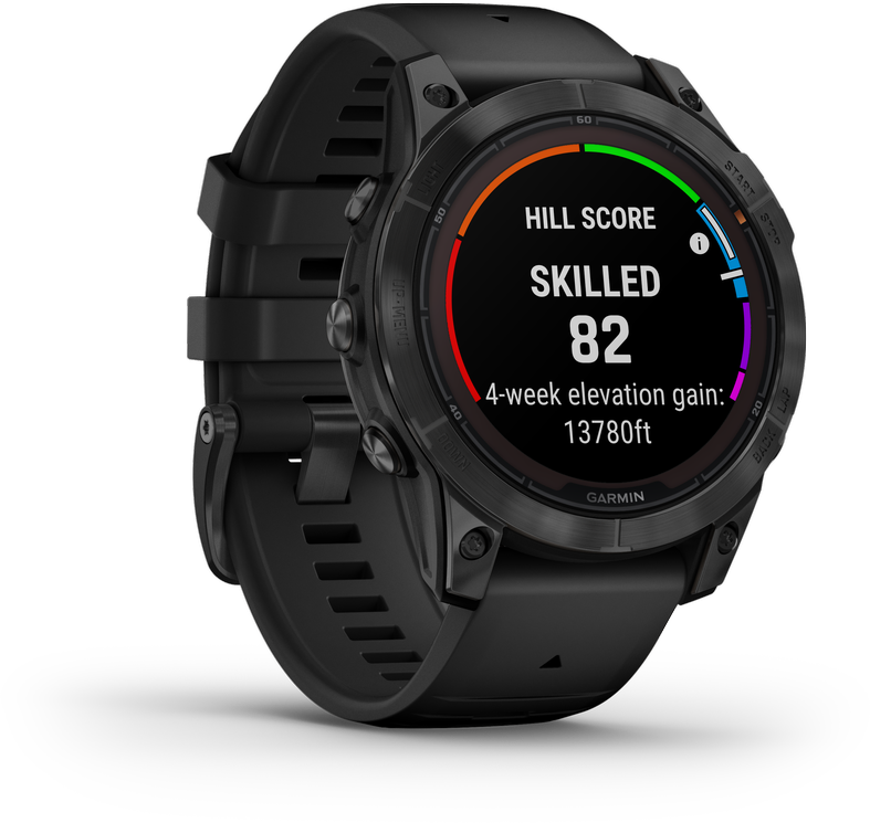Išmanusis laikrodis Garmin Fenix 7 Pro Solar, Pilkos skalūno spalvos, su juodu dirželiu