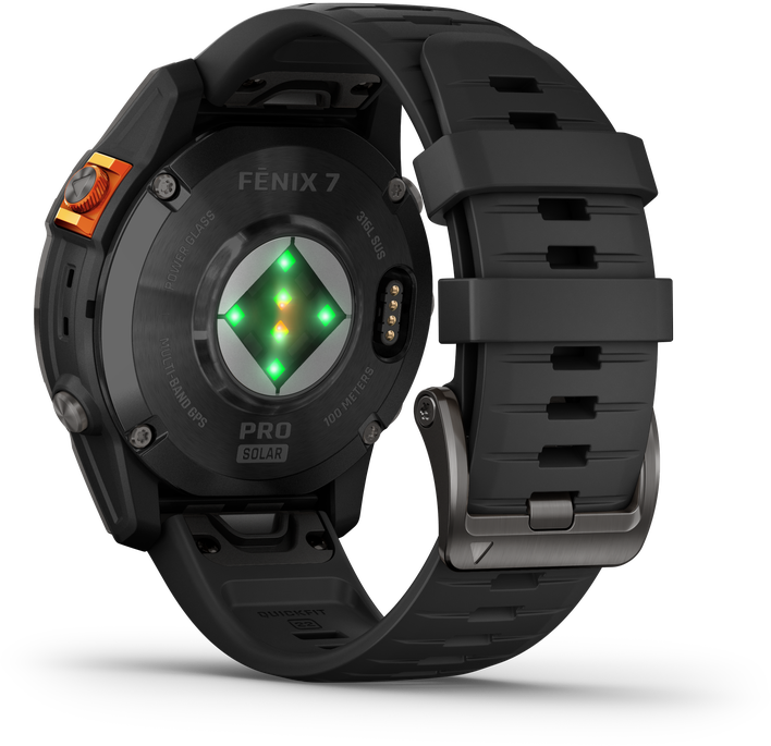 Išmanusis laikrodis Garmin Fenix 7 Pro Solar, Pilkos skalūno spalvos, su juodu dirželiu