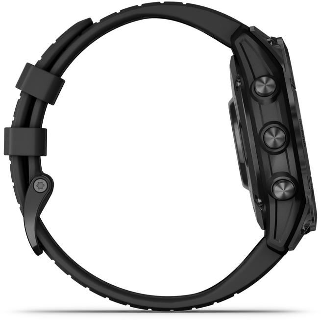 Išmanusis laikrodis Garmin Fenix 7 Pro Solar, Pilkos skalūno spalvos, su juodu dirželiu