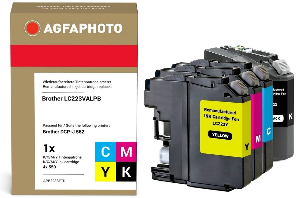 Tusz AgfaPhoto Tusz APB223SETD / LC-223VALBPDR (bk/c/m/Y)