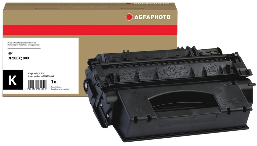 AgfaPhoto HP Laserjet PRO M401,CF280X, perdirbta kasetė