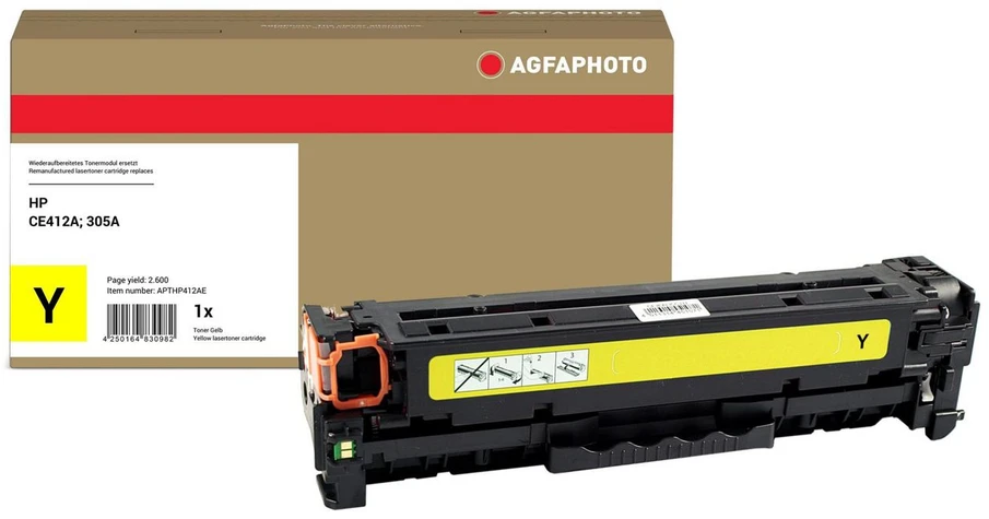 AgfaPhoto HP Laserjet PRO 300, CE412A, perdirbta kasetė