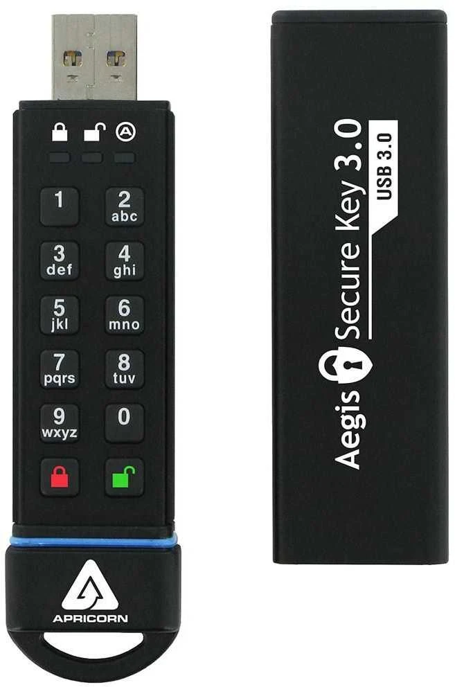 Pendrive Apricorn Aegis Secure Key 3.0, 240 GB (ASK3–240 GB)