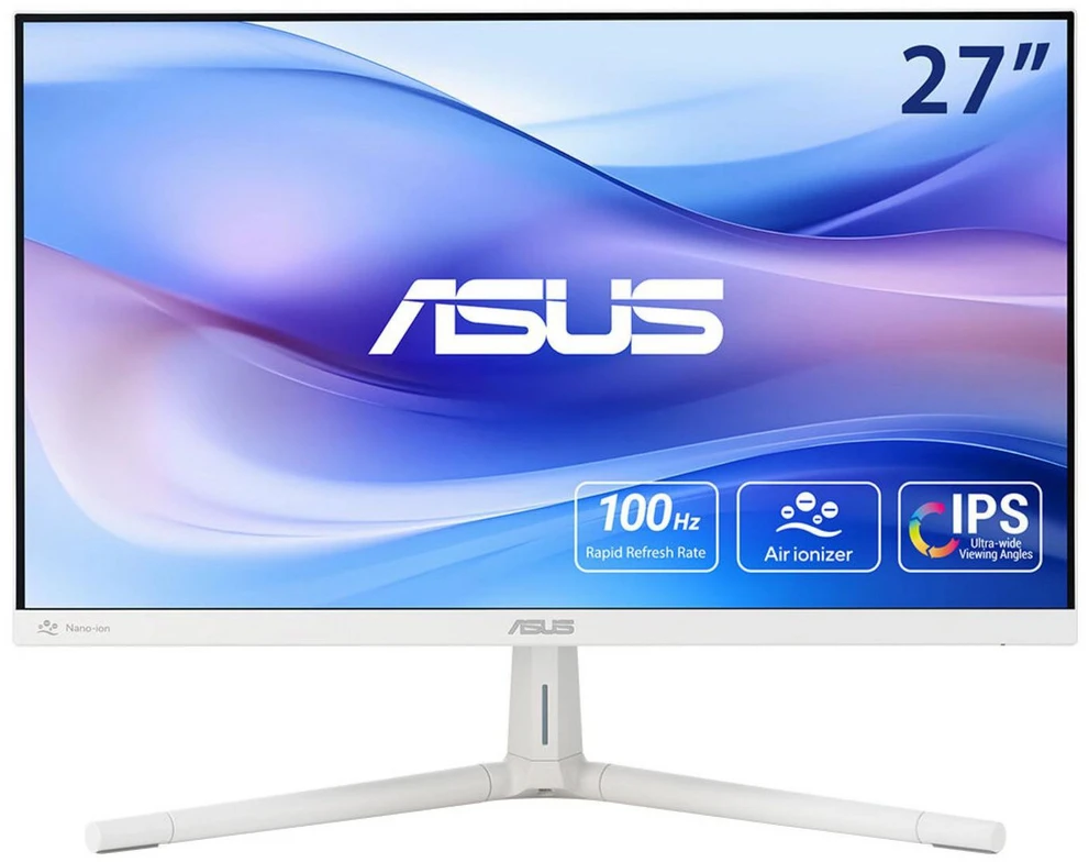 Monitorius ASUS VU279HFI-W 27 colių IPS WLED FHD 16:9 100Hz 250cd/m2 1ms 2xHDMI Baltas