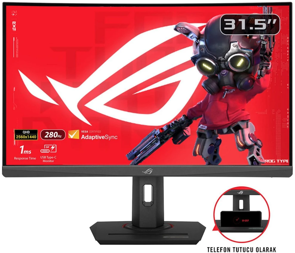 Monitorius ASUS ROG Strix XG32WCMS, 31.5", 2560 x 1440, 280 Hz, VA, 1ms