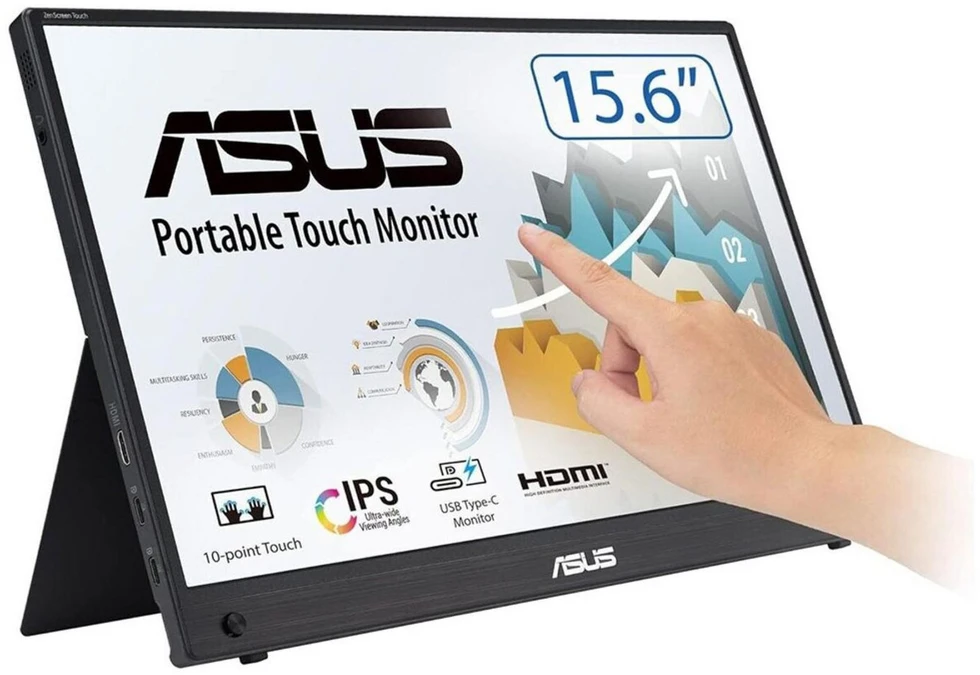 Monitorius ASUS ZenScreen Touch MB16AHT, 15,6", 1920x1080, 60Hz, IPS, 5ms