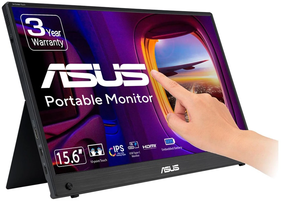 Monitorius ASUS ZenScreen Touch MB16AMTR, 15,6", 1920x1080, 60Hz, IPS, 5ms