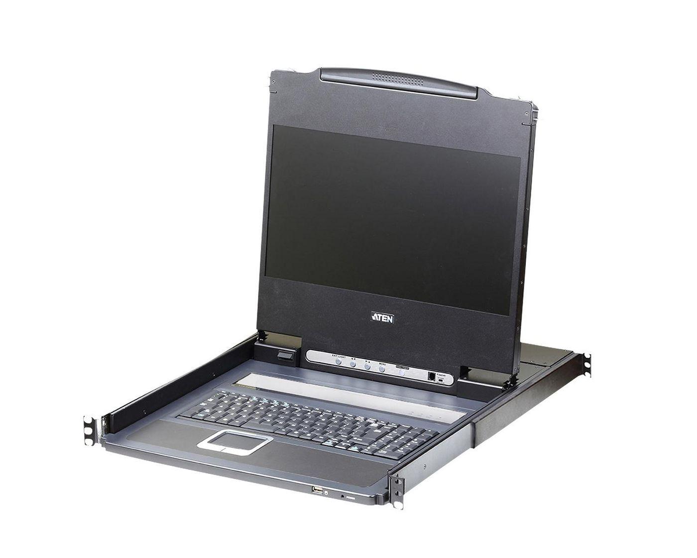 Aten komutatorius ATEN CL6700MW-ATA-2XK07GG KVM komutatoriaus tvirtinimo stove parinktys Juodas
