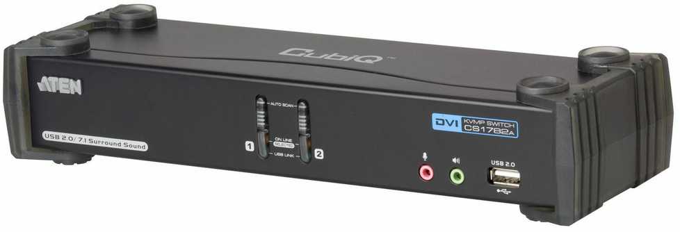 Aten USB DVI Dual Link / CH7.1 garso KVMP jungiklis CS1782A