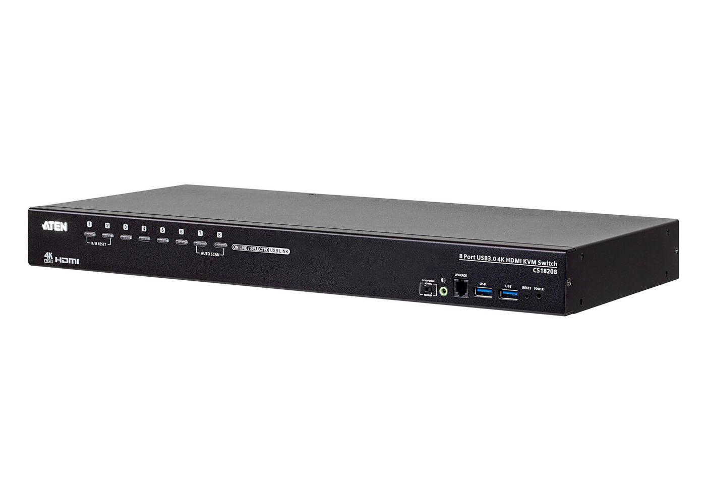 Aten | 8 prievadų USB 3.0 4K HDMI KVM jungiklis | CS18208