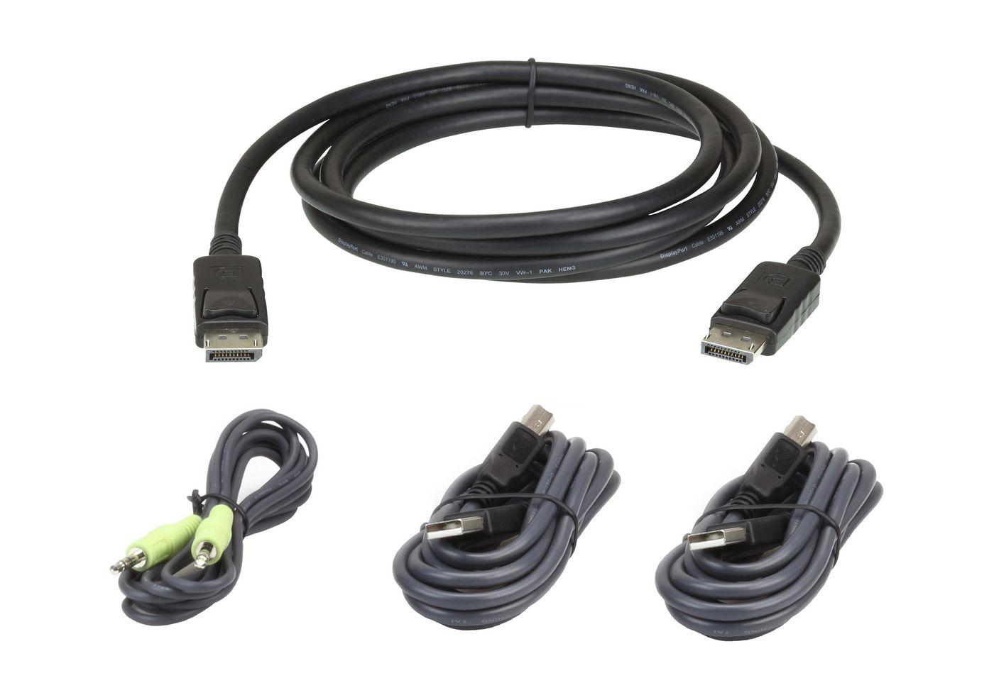Kabelis Aten DisplayPort 1.2 USB 3 m (2L-7D03UDPX4)