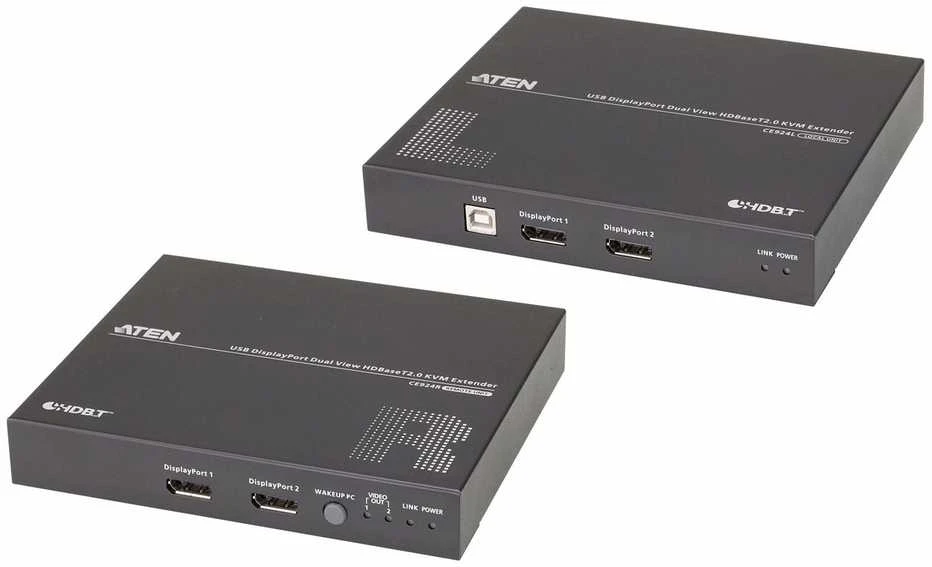 Aten CE924 USB DisplayPort Dual View HDBaseT 2.0 KVM plėstuvas, 4K@100m vienam vaizdui | Aten | USB DisplayPort Dual View HDBaseT 2.0 KVM plėstuvas, 4K@100m vienam vaizdui | CE924-AT-G