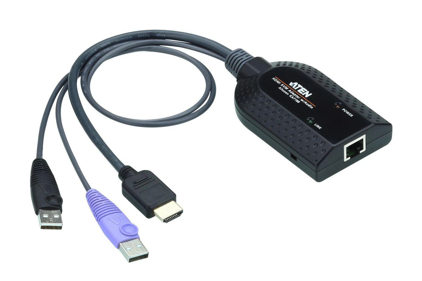 Aten USB HDMI virtualios laikmenos KVM adapterio kabelis (palaiko intelektualiųjų kortelių skaitytuvą ir garso išmontavimo įrenginį) | Aten | USB HDMI virtualios medijos KVM adapterio kabelis (palaiko išmaniųjų kortelių skaitytuvą ir garso išmontavimo įrenginį)