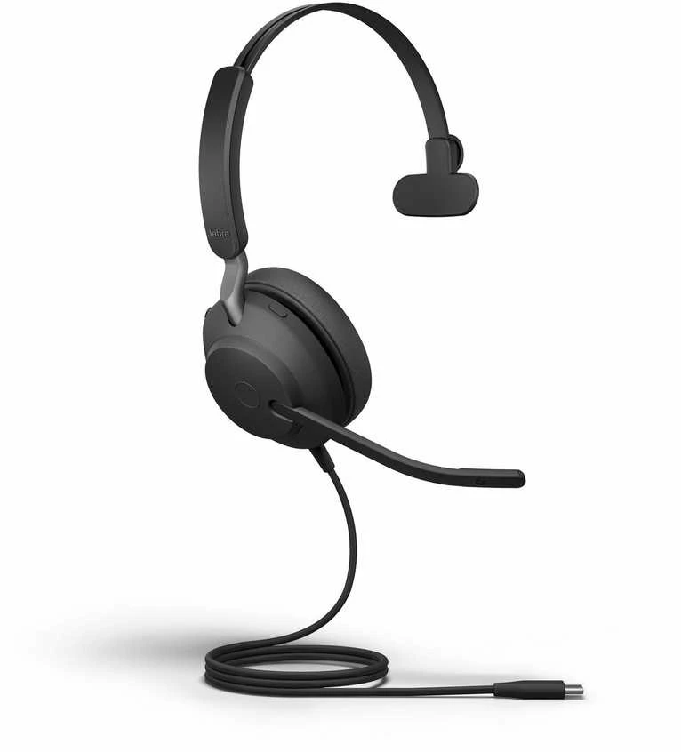 Ausinės Jabra Evolve2 40 SE Mono UC USB-A, juodos spalvos