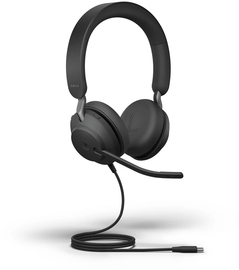 Ausinės - Jabra Evolve2 40 SE UC Mono (patobulinta triukšmo izoliacija, 3 mikrofonai)