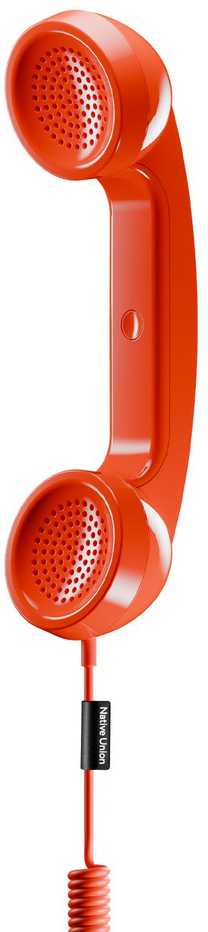 Ausinės Native Union Pop Phone - ausinė telefoniczna USB-C su funkcija atsiliepti ir baigti skambučius (alarm raudona)