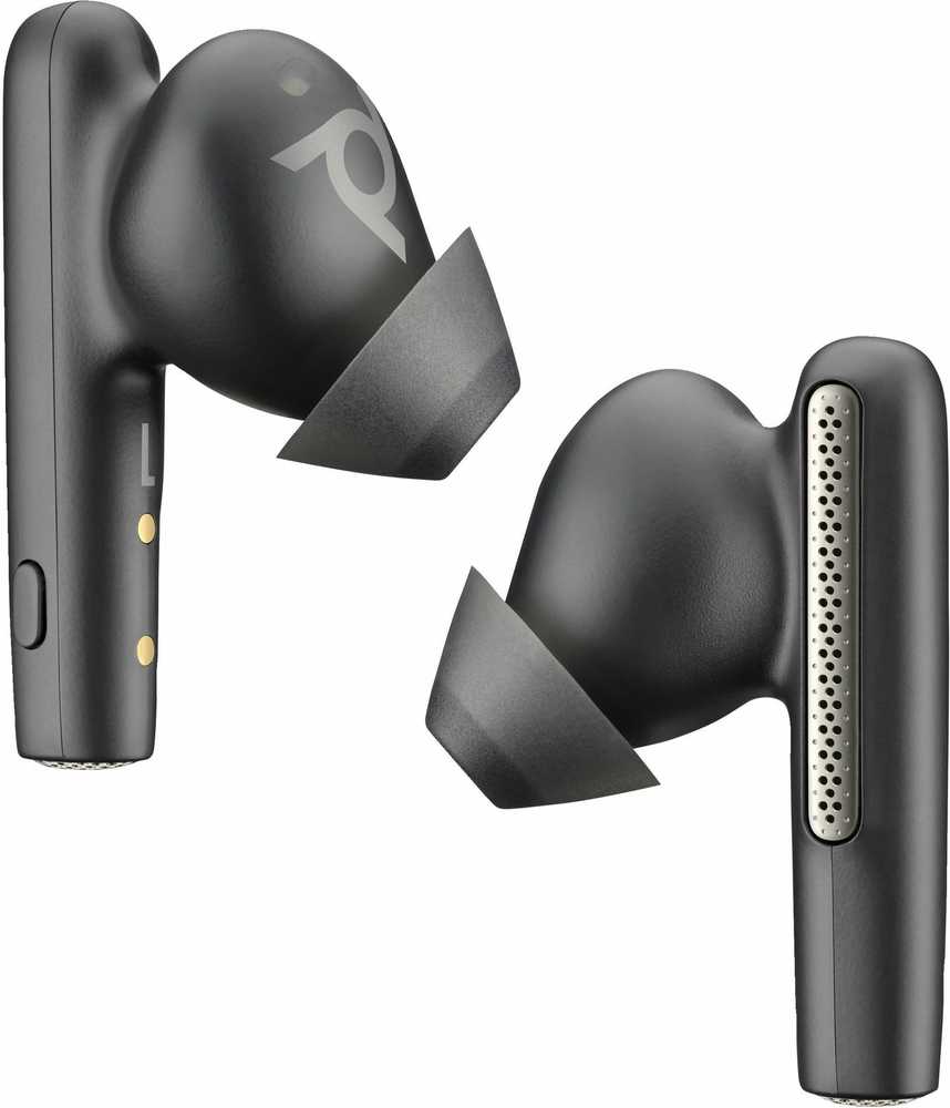 POLY Voyager Free 60+ UC, Jutiklinis ekranas Charge Case, USB-C, Carbon Juodas (P/N 216065-02), Belaidės, Office/Call center, Ausinės, Juodas