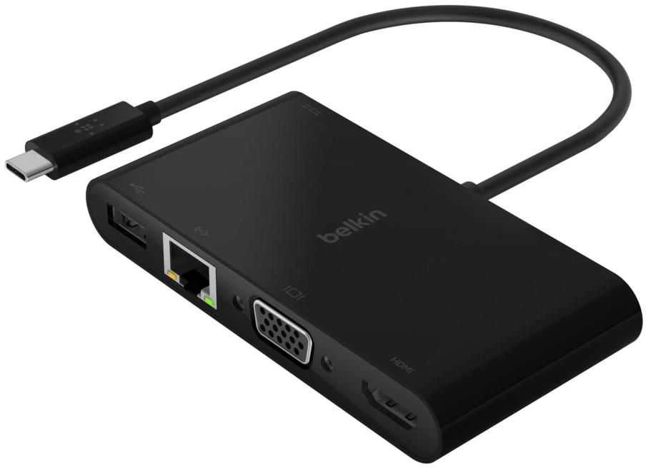 Belkin USB-C į Gigabit-Ethern. HDMI/VGA/USB-A adapteris, 100W PD