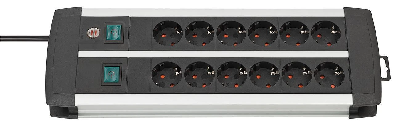 Carruzzo Brennenstuhl 1391000912 elektros tinklo ilgintuvas 3 m 12 AC išvestis(ys / čių) Vidaus Juoda, Balta