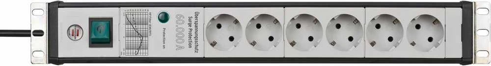 Brennenstuhl Splitter 3 m 6 x socket jungiama į tinklą inner juoda, light pilka (1156057696)