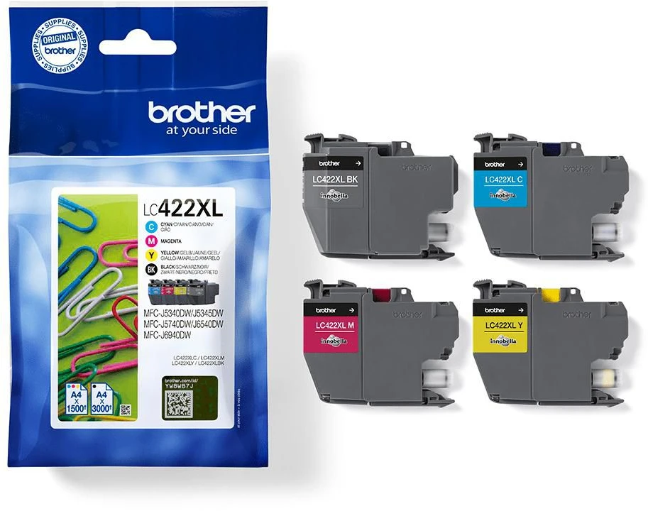 Brother Ink Cartridge 4 Pc(S) Original Juodas, Cyan,