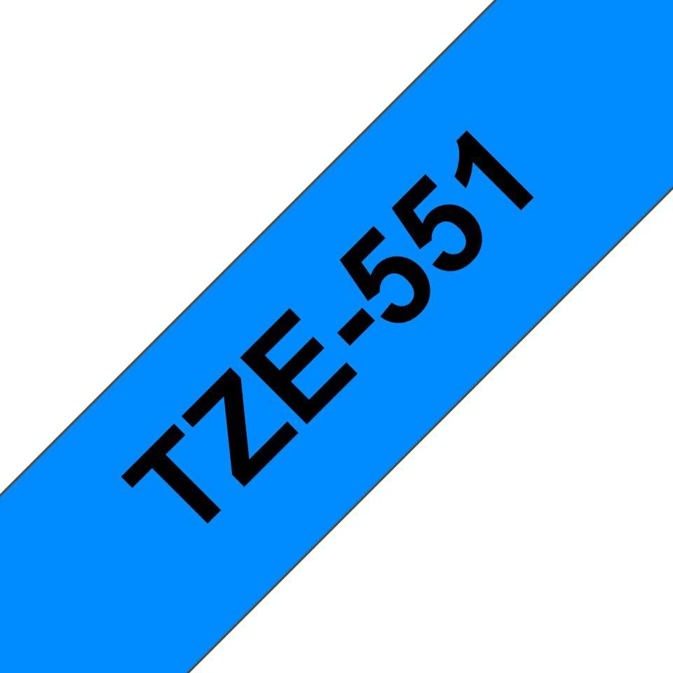 BROTHER TZ551 24 Juodas ON Mėlynas
